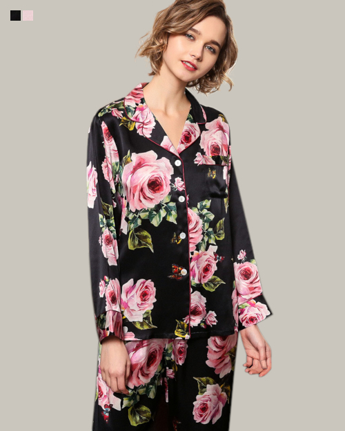 Pink Rose Long PJ Set