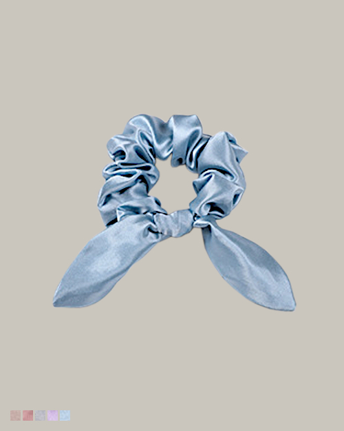Blue Rabbit Ear Hair Scrunchie