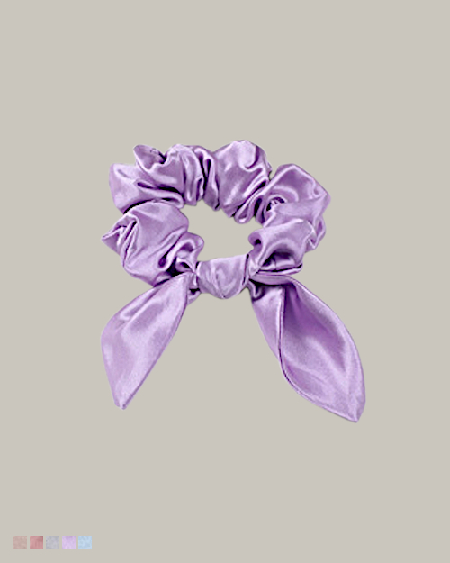Purple Rabbit Ear Hair Scrunchie