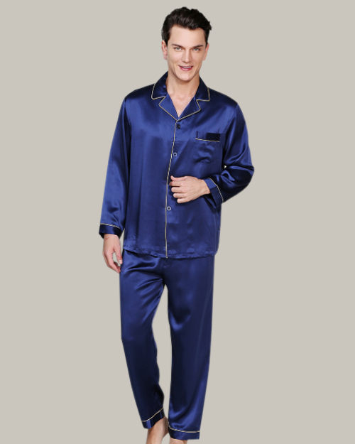 Dark Blue Long PJ Set