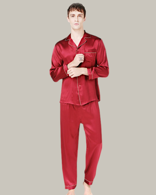 Deep Red Long PJ Set