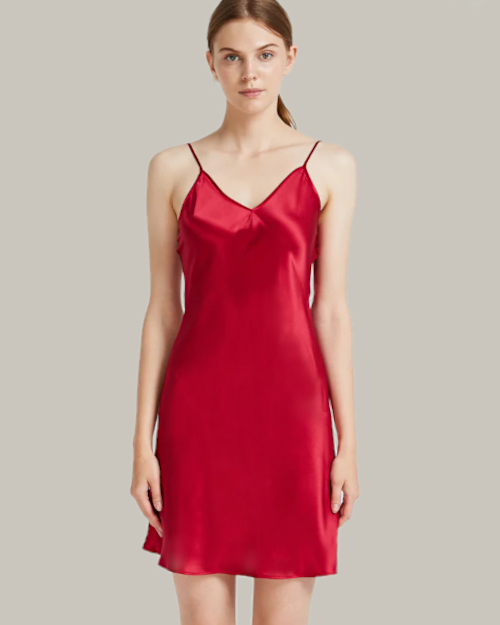 Camisole Slip Set In Red