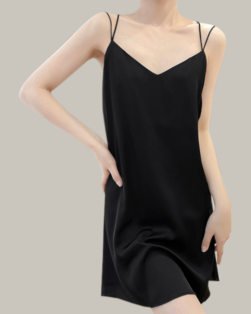Camisole Slip Set In Black