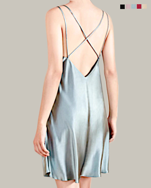 Mint Green Cross Back Camisole Slip