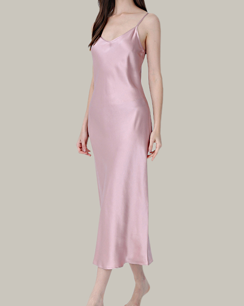 Long Camisole Slip In Pink
