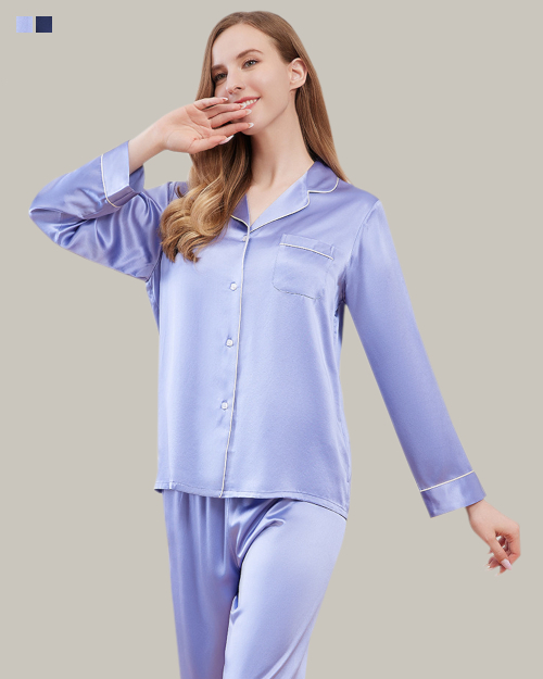 Classic Long PJ Set In Lilac