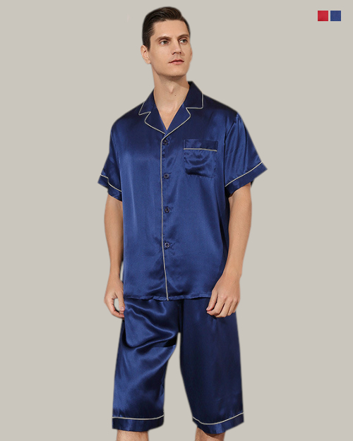 Classic Short PJ Set in Navy Blue
