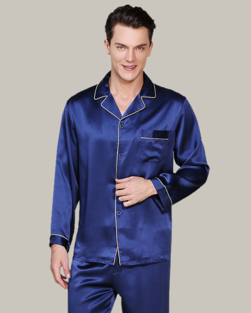 Dark Blue Long PJ Set