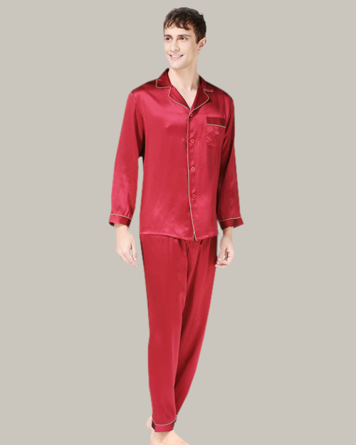 Deep Red Long PJ Set